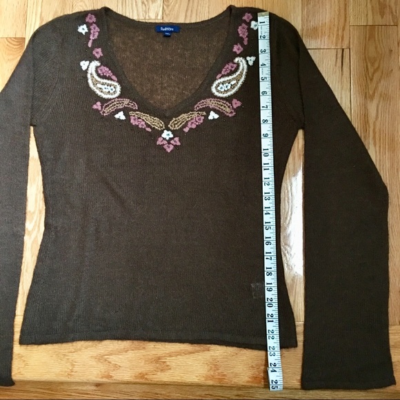 Reitmans embroidered sweater with bell sleeve - Picture 5 of 8